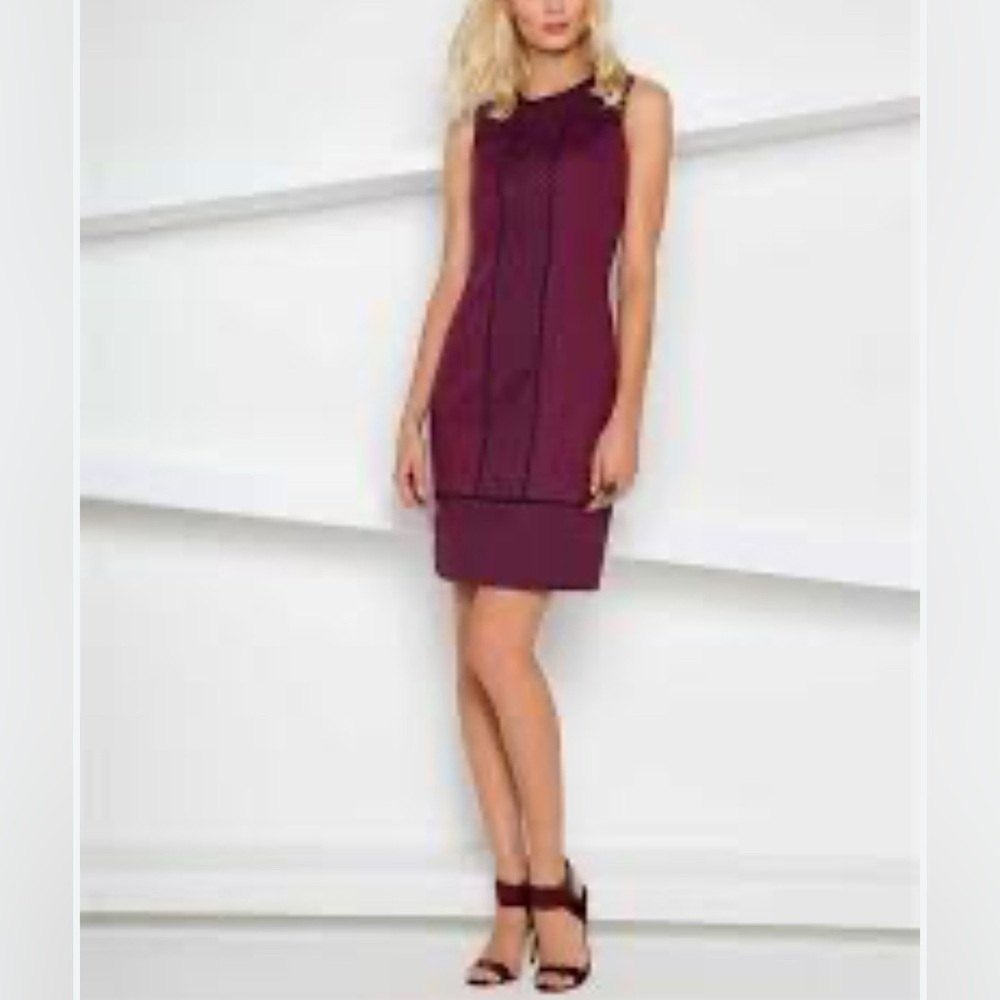 NWT Etcetera Sleeveless Plum Mini Dress